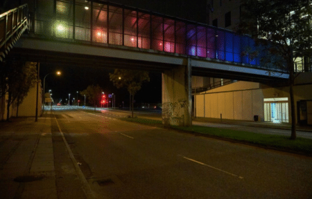 Lyset er slukket på ”Regnbuebroen” ved City Vest