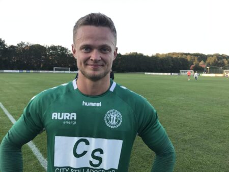 Målmand Henrik Lindhard skaffede 2-2 for Brabrand i 3. division