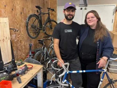 Julija og Søren åbner et cykelværksted i Square One midt i Gellerup